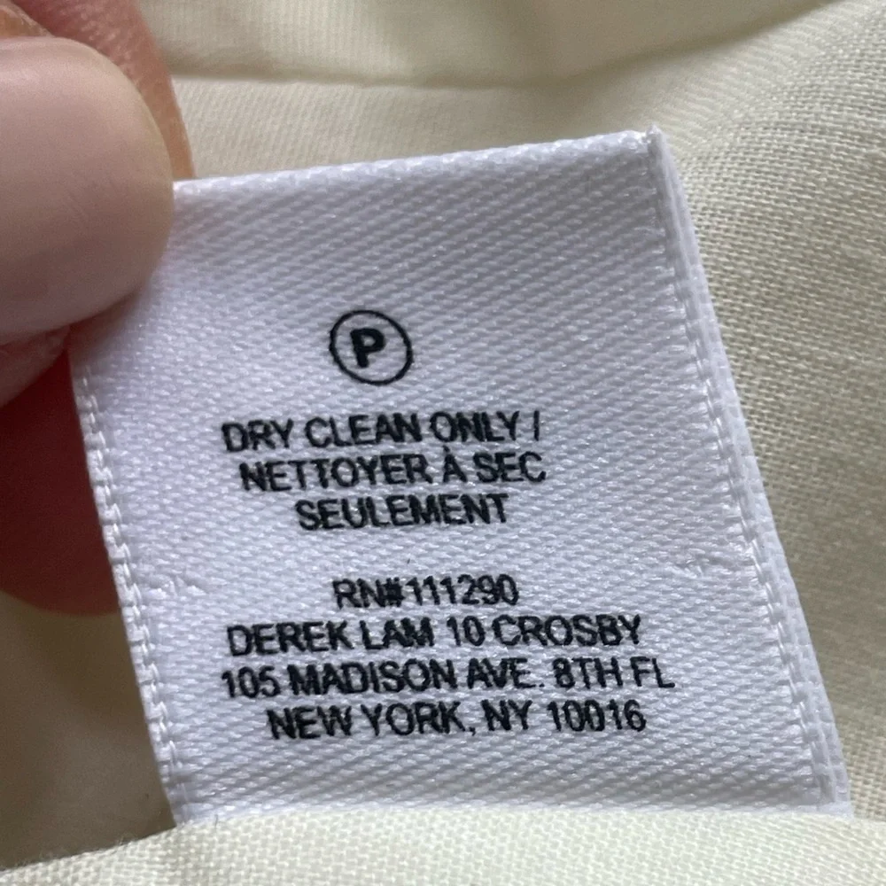 DEREK LAM 10 CROSBY COTTON BLEND CROPPED JACKET SIZE 6